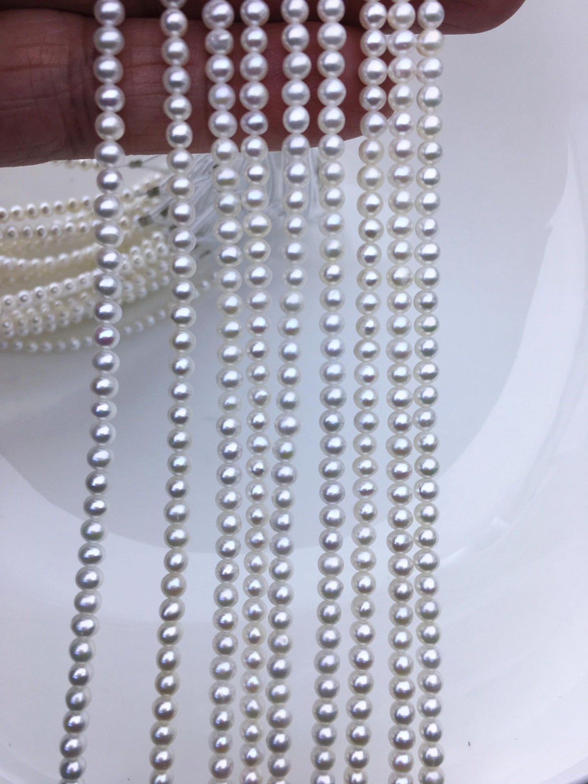 AAA 3-3.5mm white near round freshwater pearls,white round pearl,pearl wholesale,RP3-3AY-GJ-3