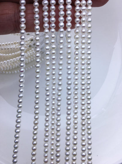 AAA 3-3.5mm white near round freshwater pearls,white round pearl,pearl wholesale,RP3-3AY-GJ-3