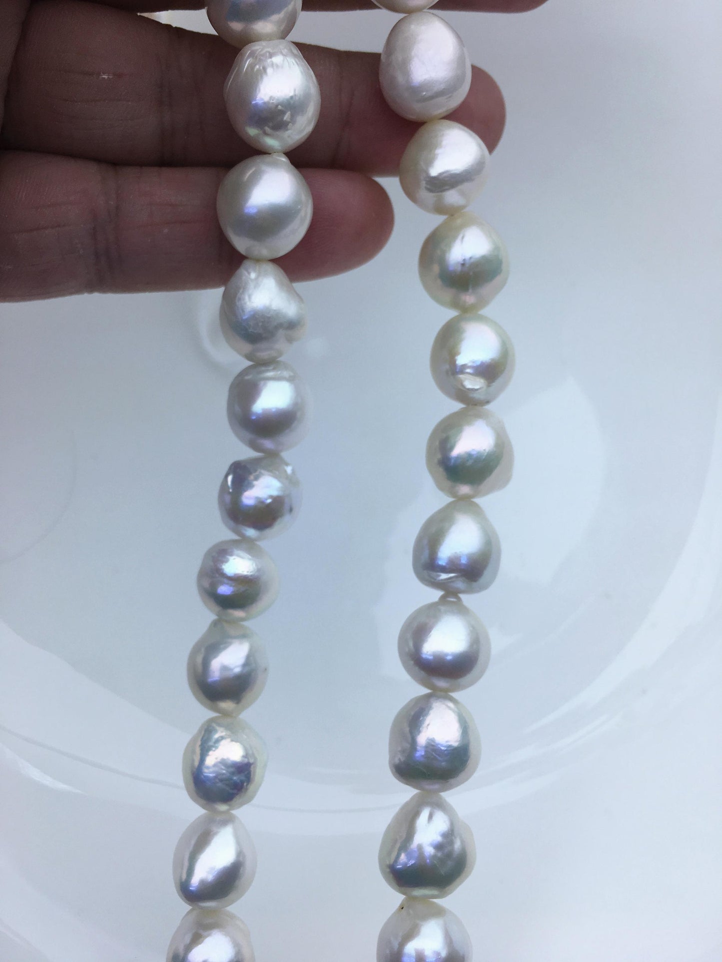 AA+ 11-13mm white baroque Edison Freshwater Pearl,ED12-2A-5-23