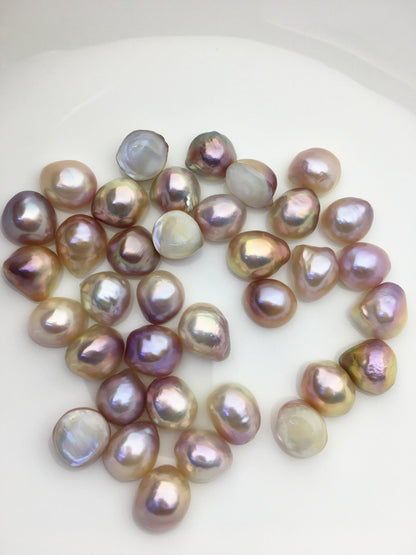 18pcs AAA 13-14mm natural color Baroque Teardrop Mabe Freshwater Pearls,no hole,MB-T30