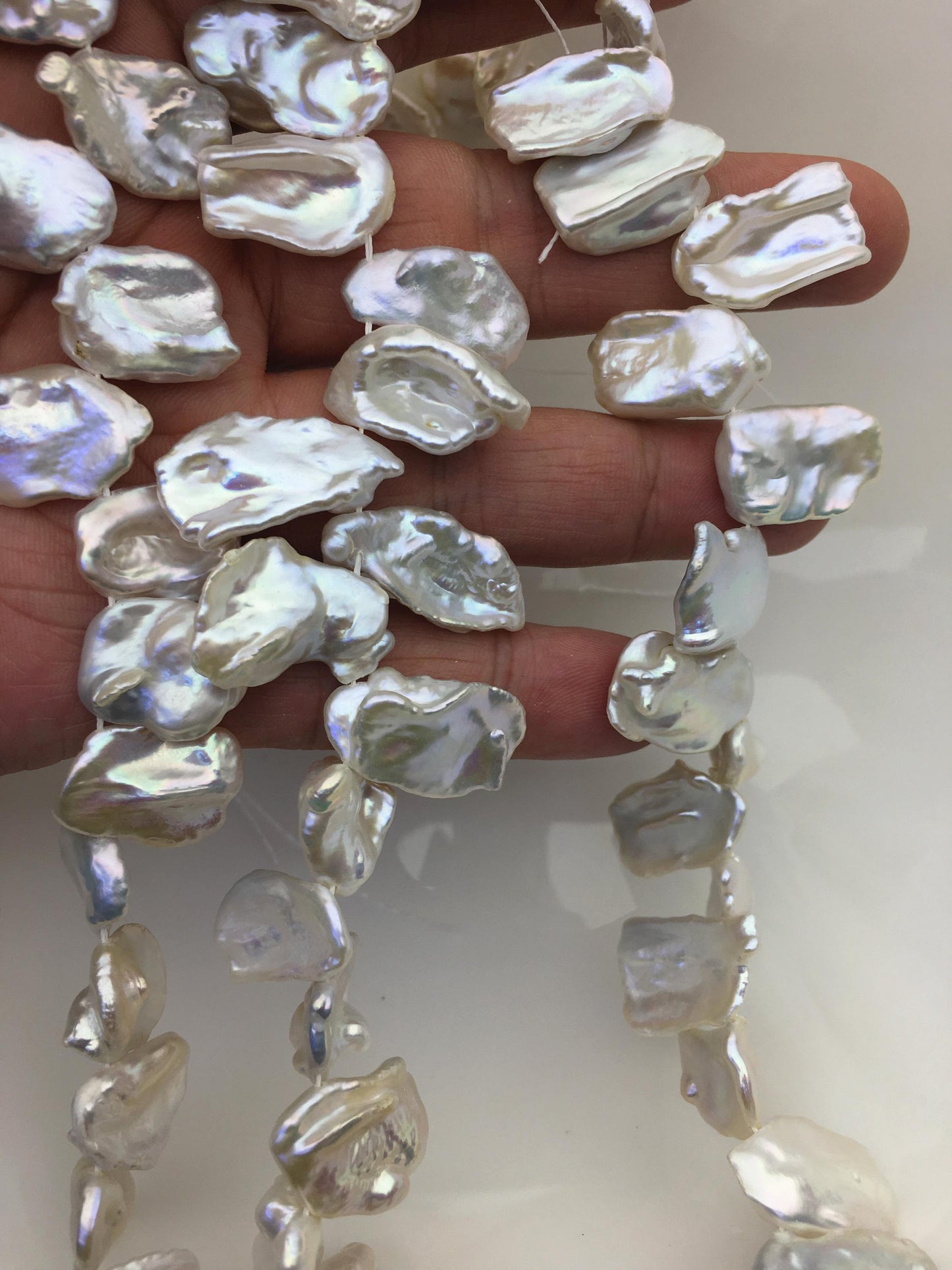 AAA 11-13mm White Keshi Freshwater Pearls,keshi pearl strands,ZS-129-17