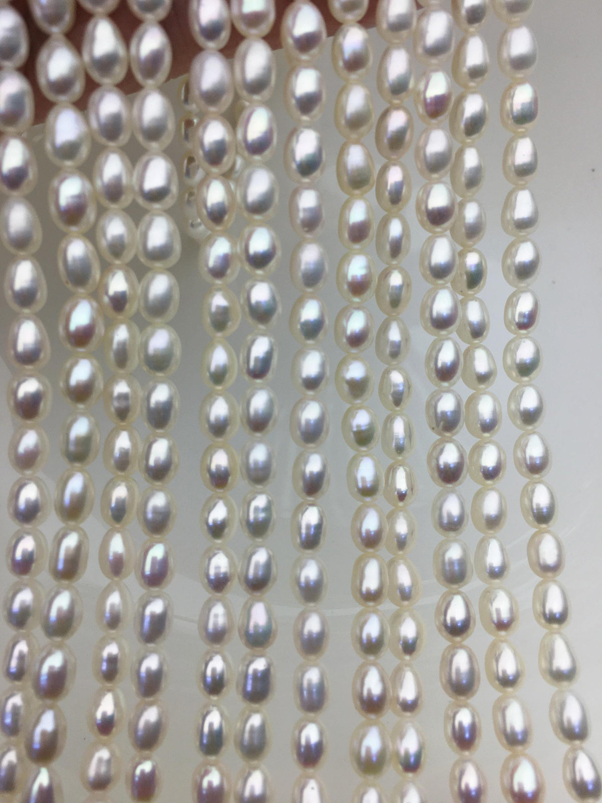 AAA 5-6mm*6-7.5mm white rice freshwater pearls,Freshwater Pearl oval Beads,LR5-3A-52