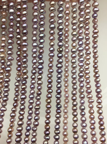 AA+ 4-5mm purple potato pearls,4mm tiny pearl,for pearl necklace,for pearl earrings,Wedding Bride,CR4-T3