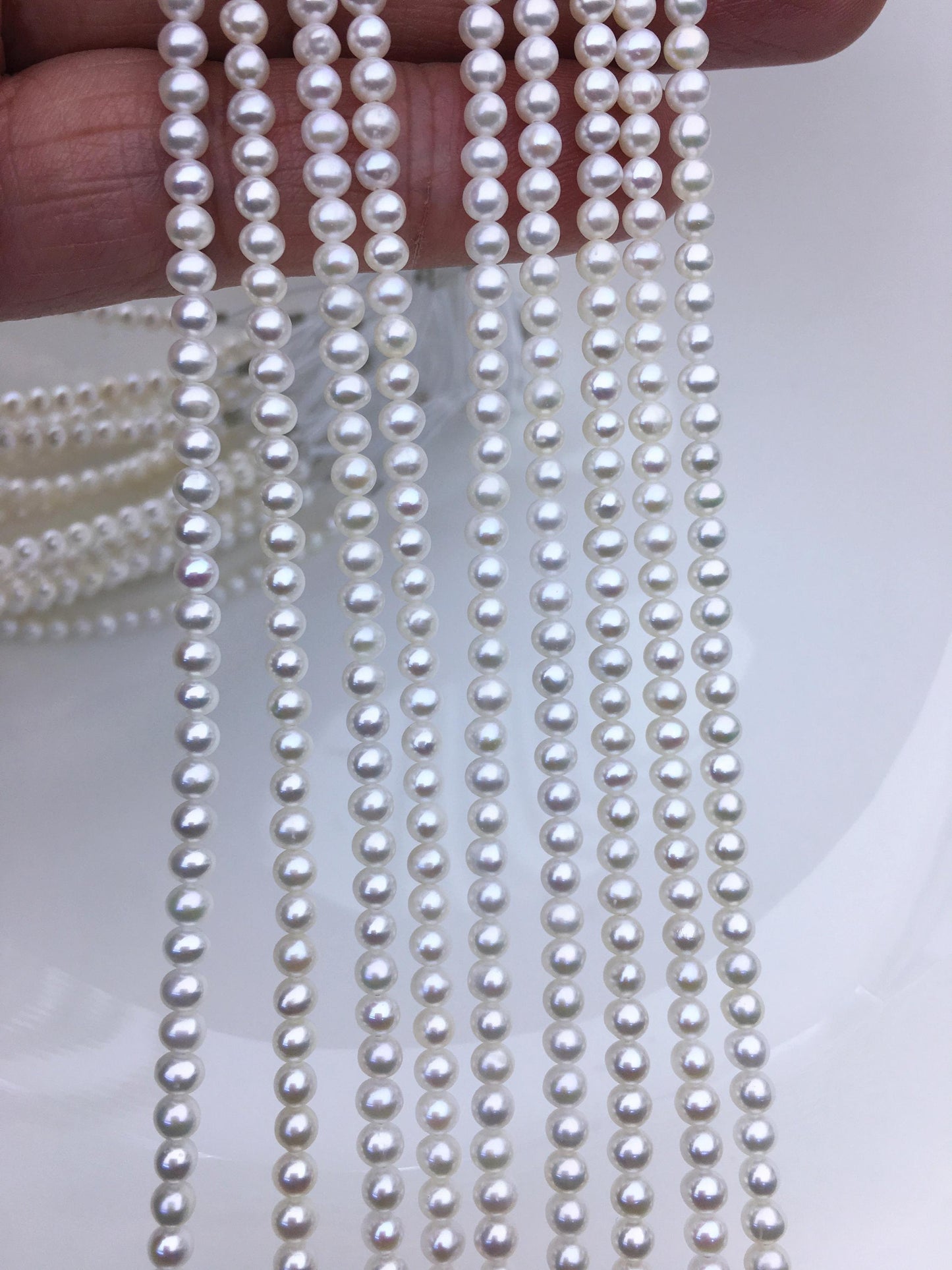 AAA 3-3.5mm white near round freshwater pearls,white round pearl,pearl wholesale,RP3-3AY-GJ-3