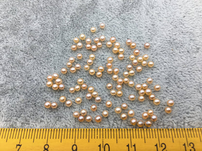 AAA 2-2.3mm pink round seed freshwater pearls,half hole,tiny pearl supply,good quality,no hole,through hole,RP2-3A-10