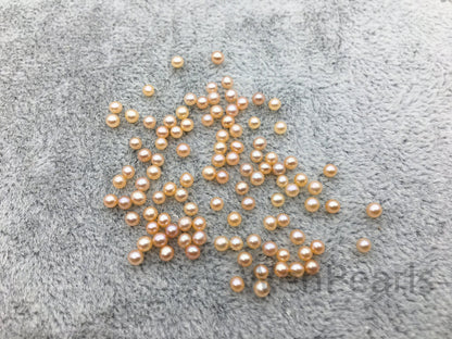AAA 2.3-2.5mm pink round seed freshwater pearls,half hole,tiny pearl supply,good quality,no hole,through hole,RP2-3A-11