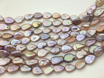 AAA 10-12mm Mix Color Teardrop Coin freshwater pearls,diy bead,flat round pearl bead,COIN12-2A-2-55