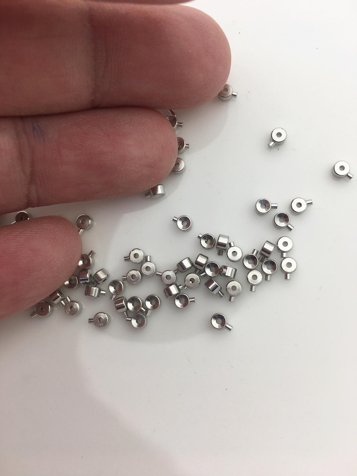 5pairs 3mm Sterling Silver Necklace End,AAL-007-3