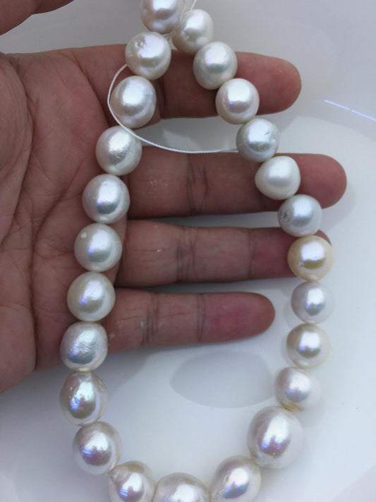 AA+ 12-17mm white big baroque drop Edison Freshwater Pearl,ED12-T2