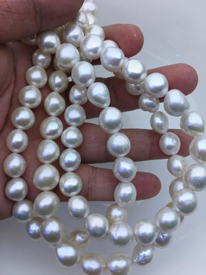 AA+ 11-13mm white side button round Edison Freshwater Pearl,ED12-2A-5-26