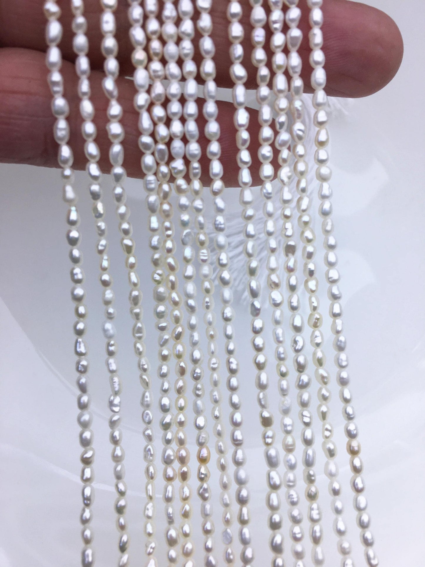 AA+ 2.3-2.5x3-4mm white rice freshwater pearls,rice loose pearl beads,diy pearl,genuine pearl,Cultured pearl,diy pearl beads,LR2-2A-5