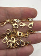 30pcs 7mmx12mm Gold Plated Lobster Clasps, WHOLESALE,AAL-017-3