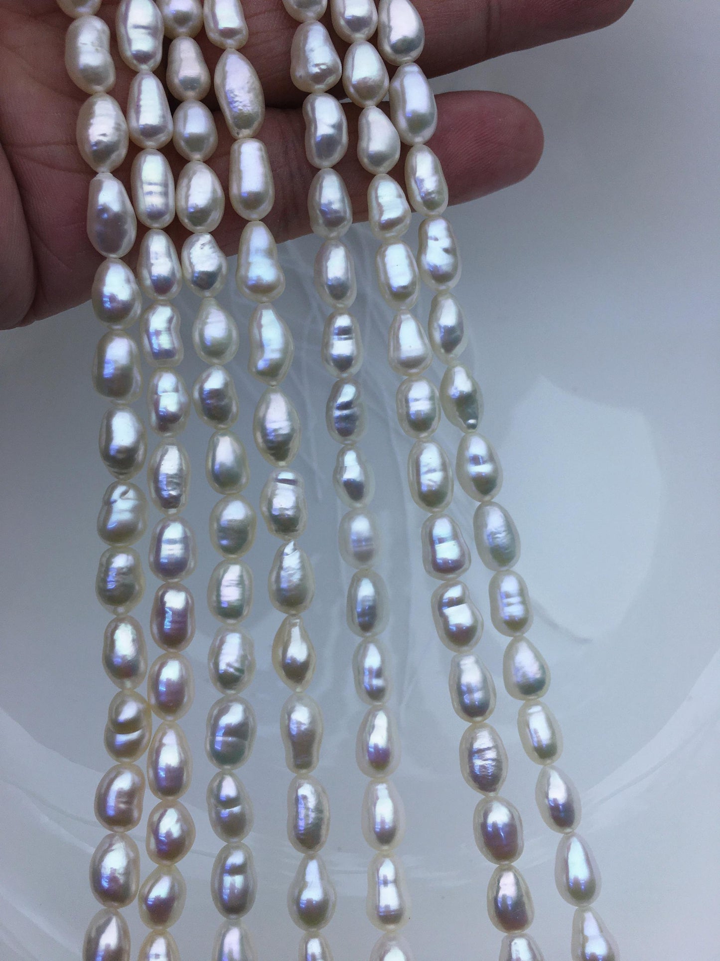 1 strands AAA 5-7mm white keshi Freshwater Pearl,ZS-200-7