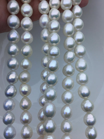 AAA 9-11mm White Oval Edison Freshwater Pearl,ED12-2A-5-70