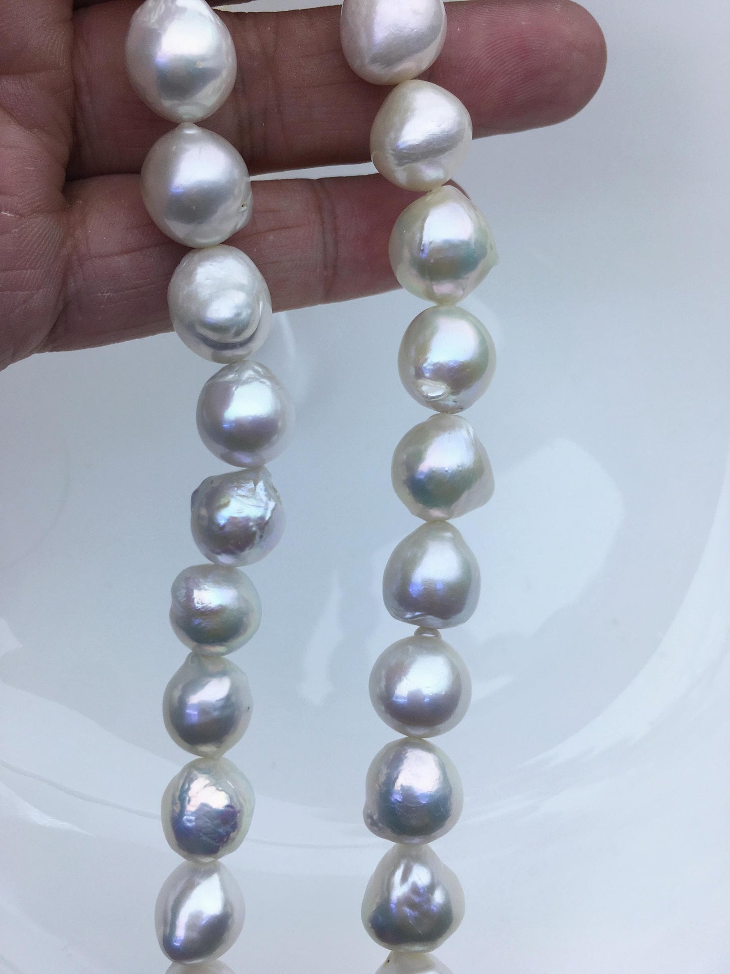 AA+ 11-13mm white baroque Edison Freshwater Pearl,ED12-2A-5-23