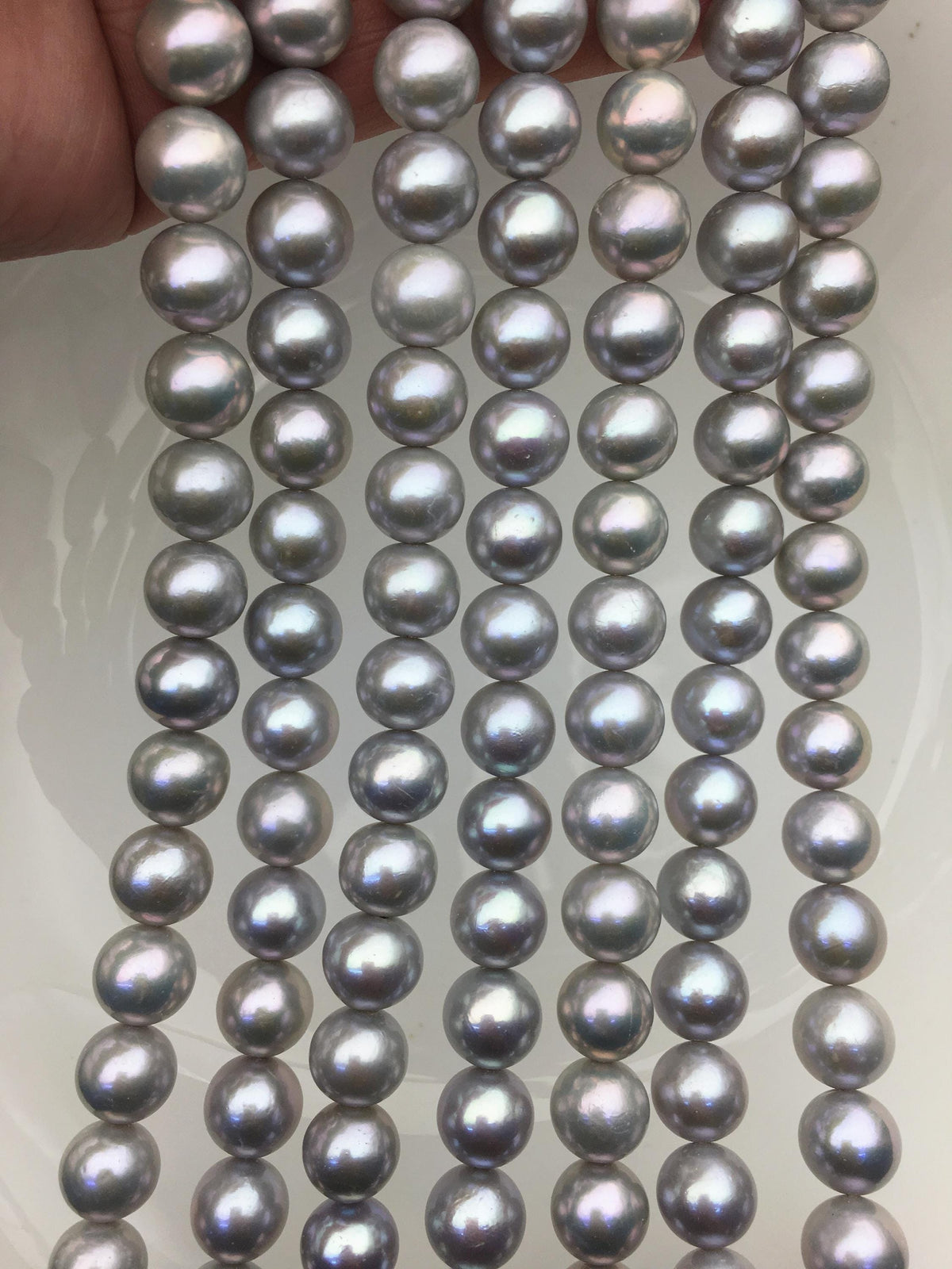 AAA- 9-11mm gray round freshwater pearls,Birthday,Graduation, mother day pearl gift,RP10-3A-4