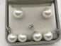 1 pair AAA- 11-12mm White Round edison pearl stud earrings,S925 Sterling Sliver earrings,wedding pearl earrings,SE3-T9-16