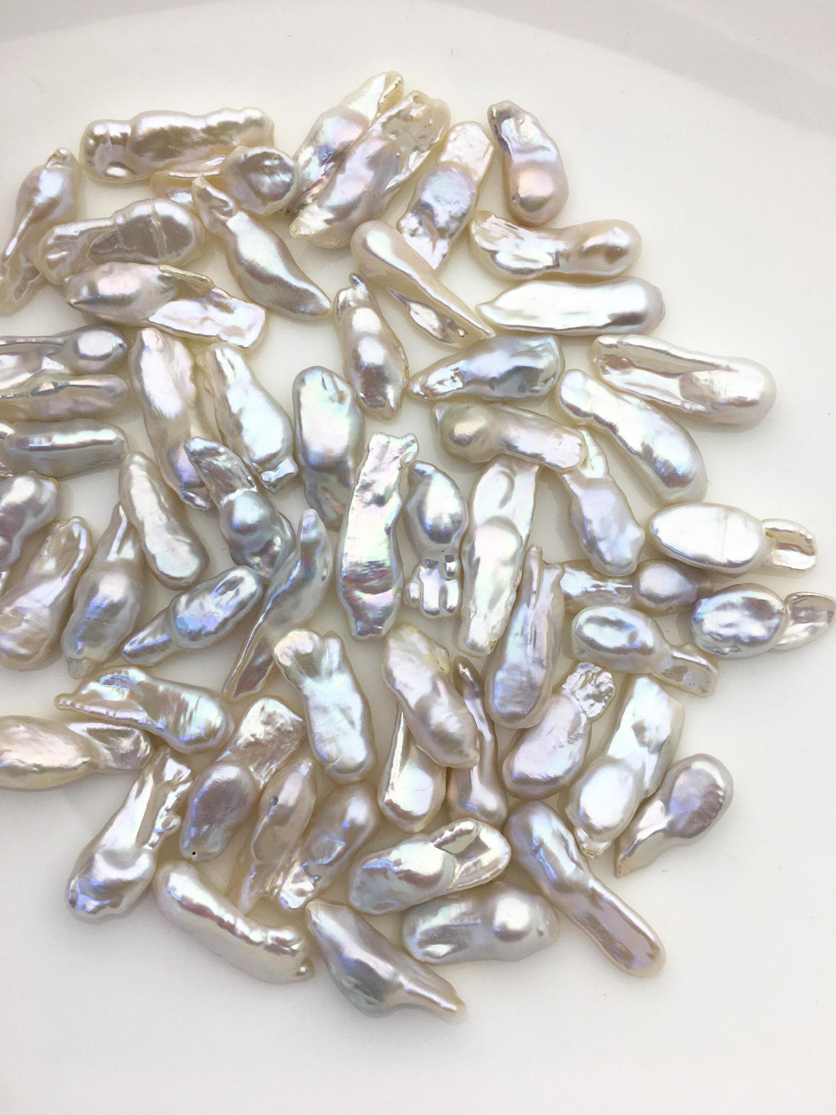 20pcs AAA/AA+ 7-9mm white baroque Freshwater Pearls, no hole,ZS-80-1-3