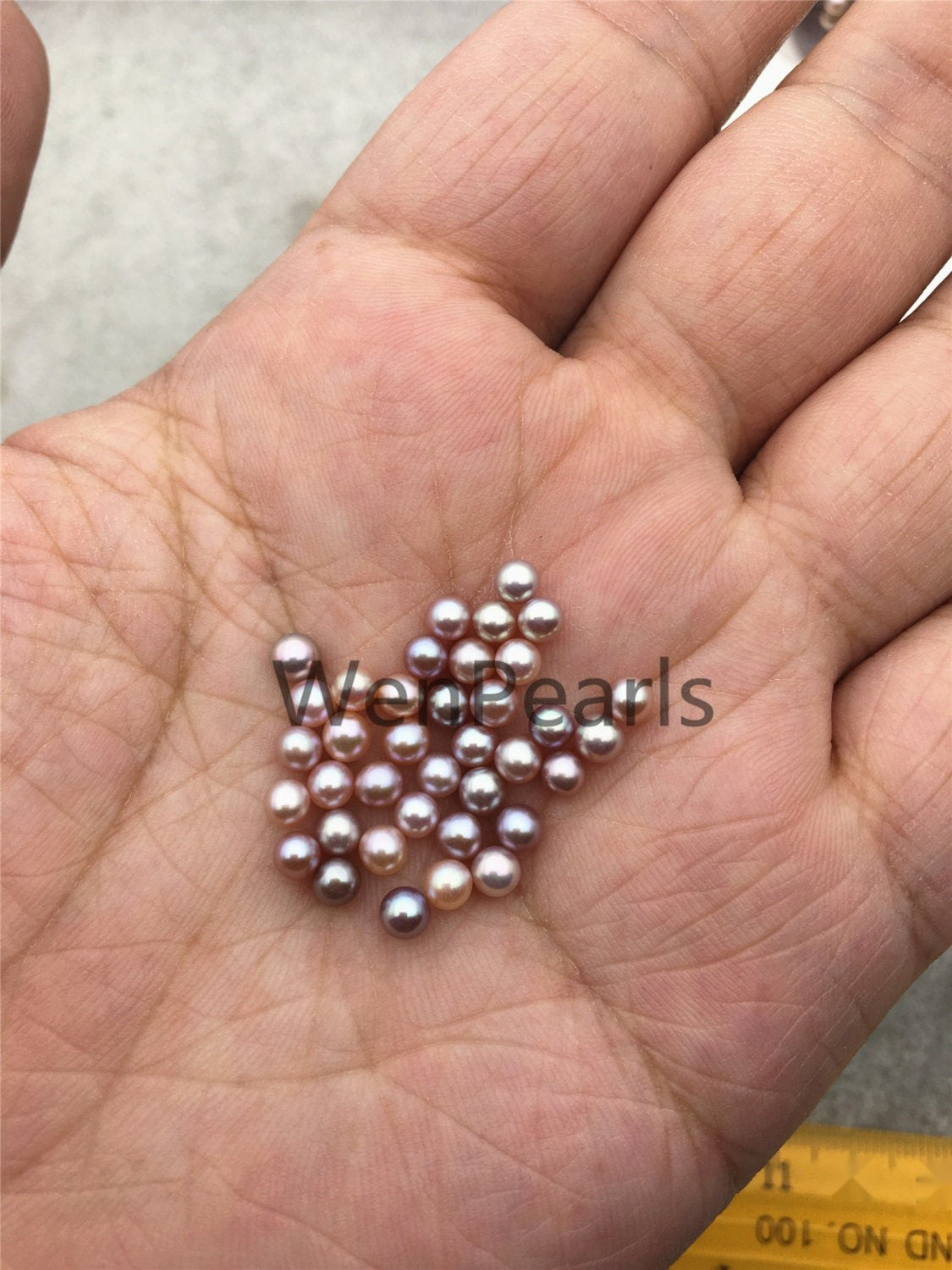 AAA 3.5-3.9mm pink/light puple/purple seed pearl bead,small freshwater round loose pearl no hole,half drilled,RP3-3A-5