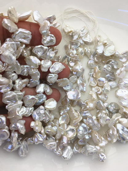 AAA 9-11mm White Keshi Freshwater Pearls,keshi pearl strands,ZS-129-7