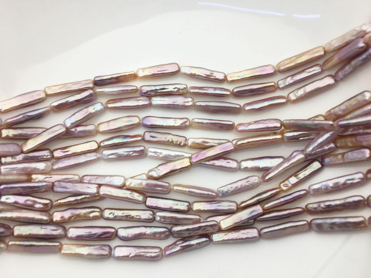 15.5'' AAA 5-7mm Natural Purple rectangle pearls,ZS-80-25-7