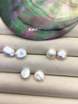5 pairs AA+ 10-11mm White keshi pearls Pair,for make stud earrings,baroque pearl,loose pearl beads,very high luster,ZS-T4