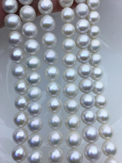 AA 11-13mm white big round Edison Freshwater Pearl,ED12-2A-5-69