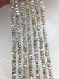AAA 4-5mm Natural Gray White Keshi Freshwater pearls,Center drilled,ZS-128-2