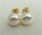 SELECT SIZE-One pair white/Ivory pearl earrings,Christmas,Ivory Pearl studs,14k gold filled,Wedding,Love,Happiness,birthday,SE1-006