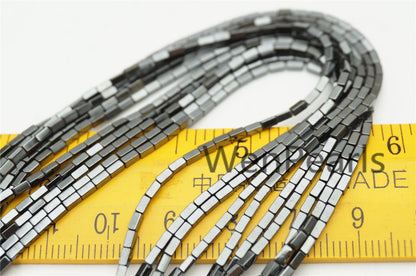 Hematite,1x3mm rectangle Beads,AAA, 135 beads,15.5 inches,G50-CU13-001