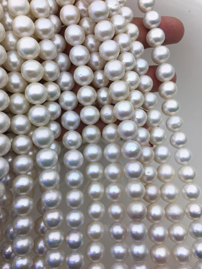 AA+ 9-11mm white round freshwater pearls,RP9-2A-2