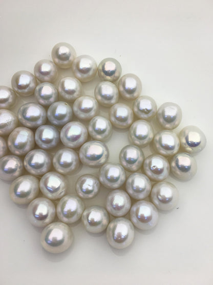 10pcs AAA 11-12mm BIG white rice freshwater pearls,no hole,LR11-3A-3