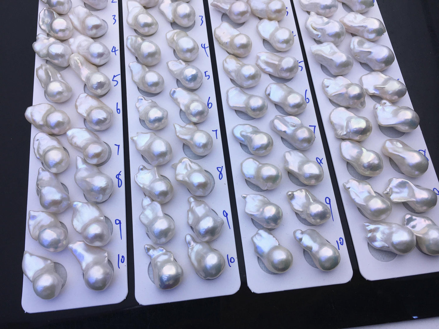AAA 13-15x18-22mm White Flame ball Pearl Pairs - large Baroque freshwater pearl pairs,top half hole,FL15-3A-8-74