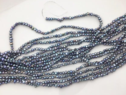 AAA 2-3mm black blue nugget seed pearls,irregular nugget freshwater pearl strand,cheap price,pearl factory china,LM2-3A-4