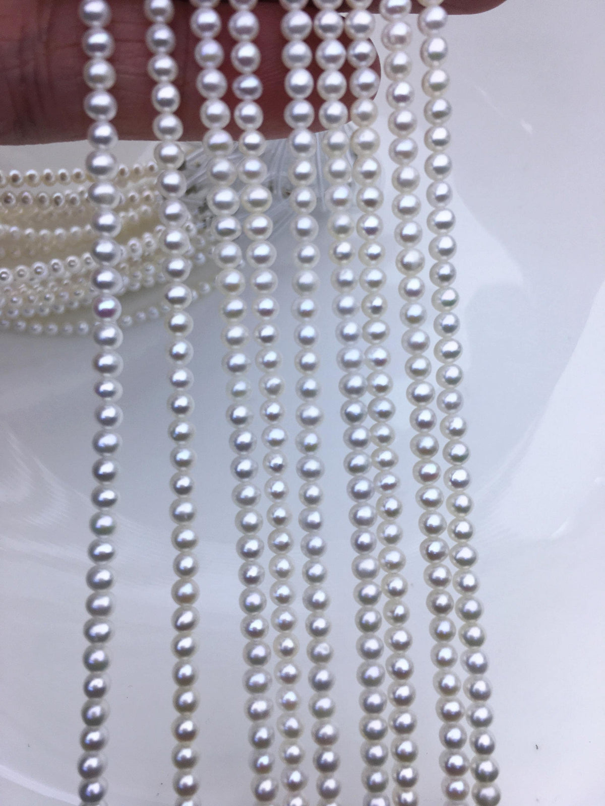 AAA 3-3.5mm white near round freshwater pearls,white round pearl,pearl wholesale,RP3-3AY-GJ-3