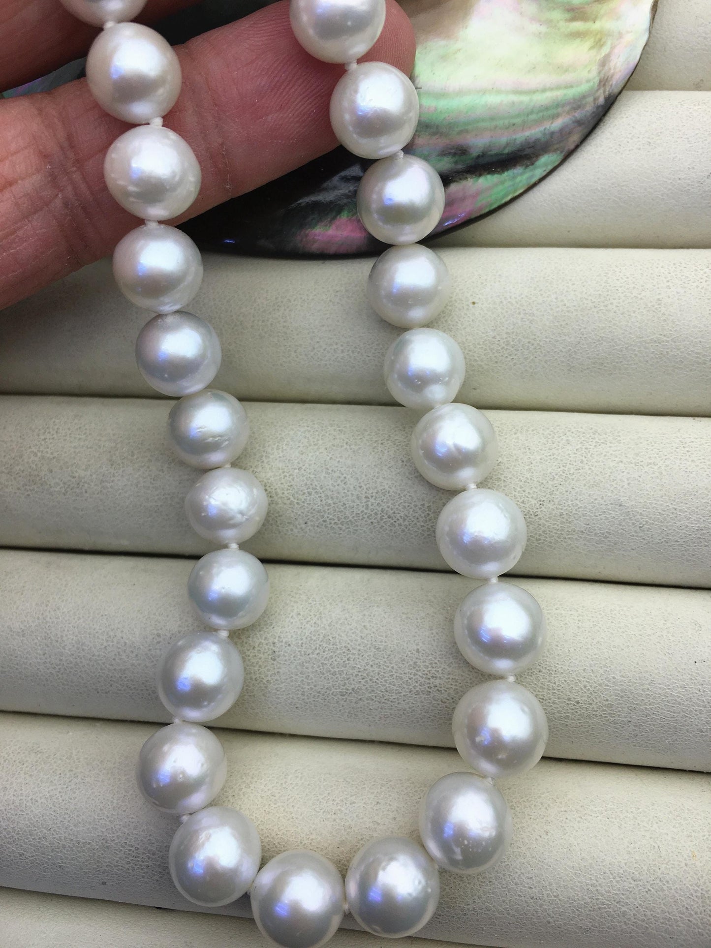 17.5 inches AA+ 8-10mm white round freshwater Pearl necklace,genuine freshwater Pearl necklace, Natural Pearl Necklace,NPN1-059
