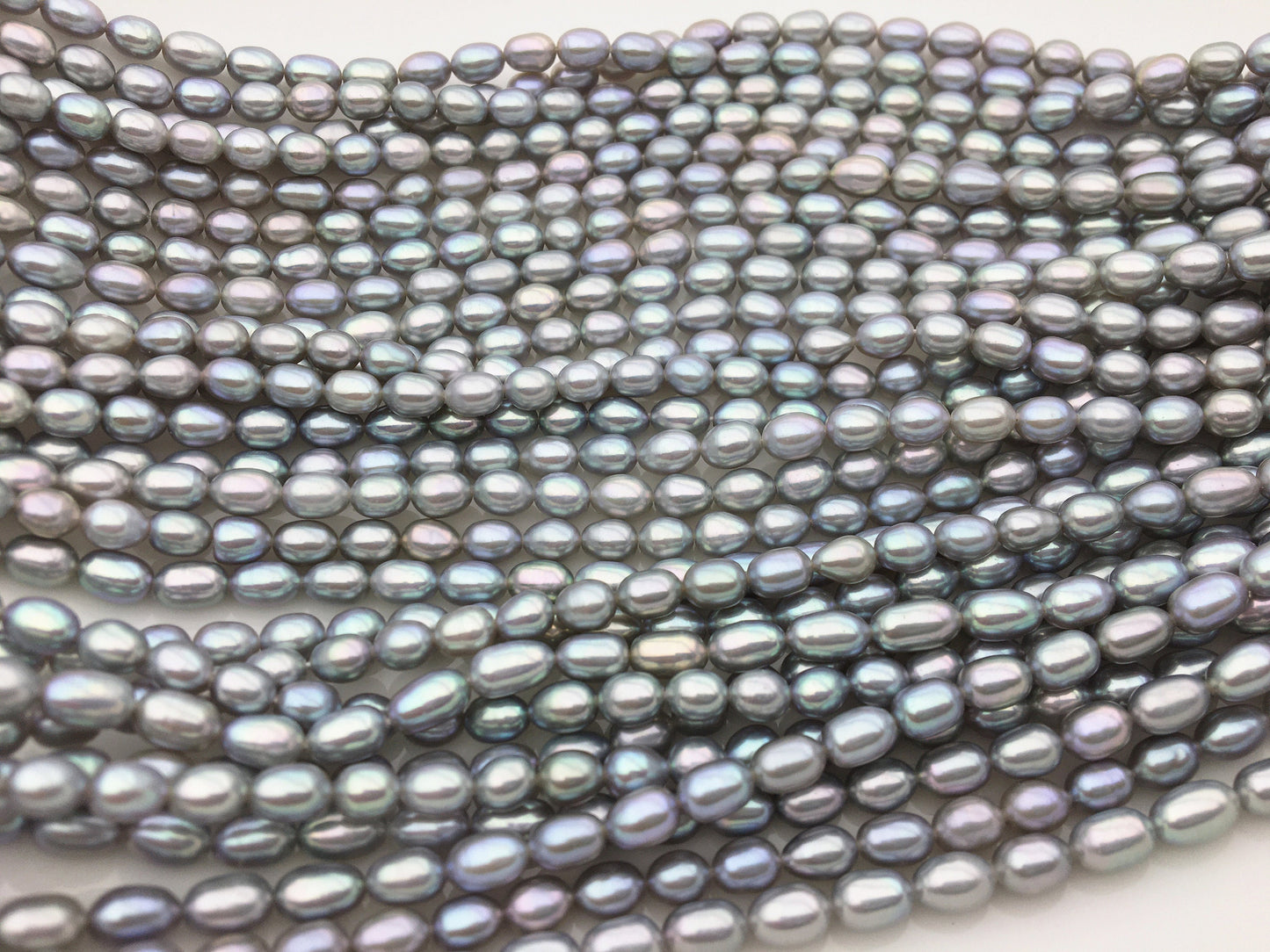 AAA 4-4.5mm gray rice freshwater pearls,Cultured pearl necklace,DIY pearl,Valentine's Day gift,LR4-3A-13