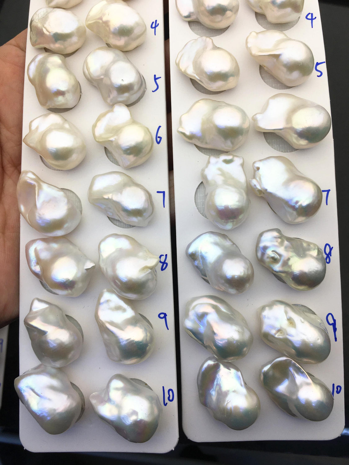 1 pair AAA 13-17x19-24mm White Flame ball Pearl Pairs - large Baroque freshwater pearl pairs,FL15-3A-8-4