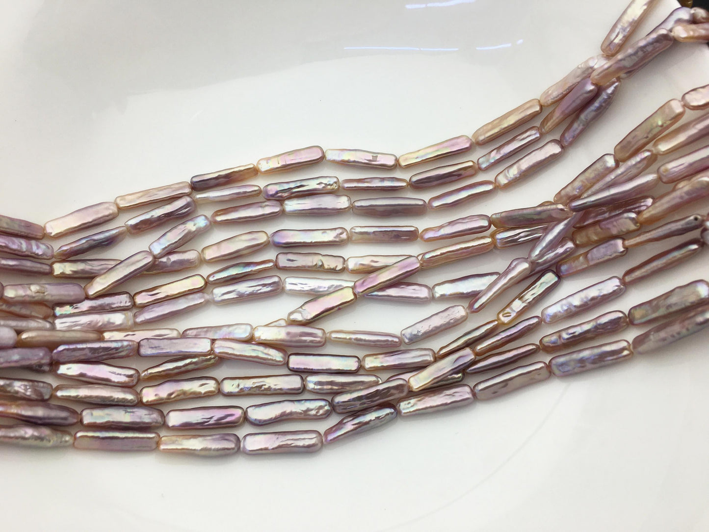 15.5'' AAA 5-7mm Natural Purple rectangle pearls,ZS-80-25-7