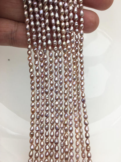 AA+ 3-3.5mm*4-5mm purple rice pearls,oval loose pearl beads,diy pearl,genuine pearl,Cultured pearl,diy pearl beads,LR3-T6