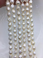 1 strand AAA 8-10mm natural white thorn freshwater pearl,LM9-T2