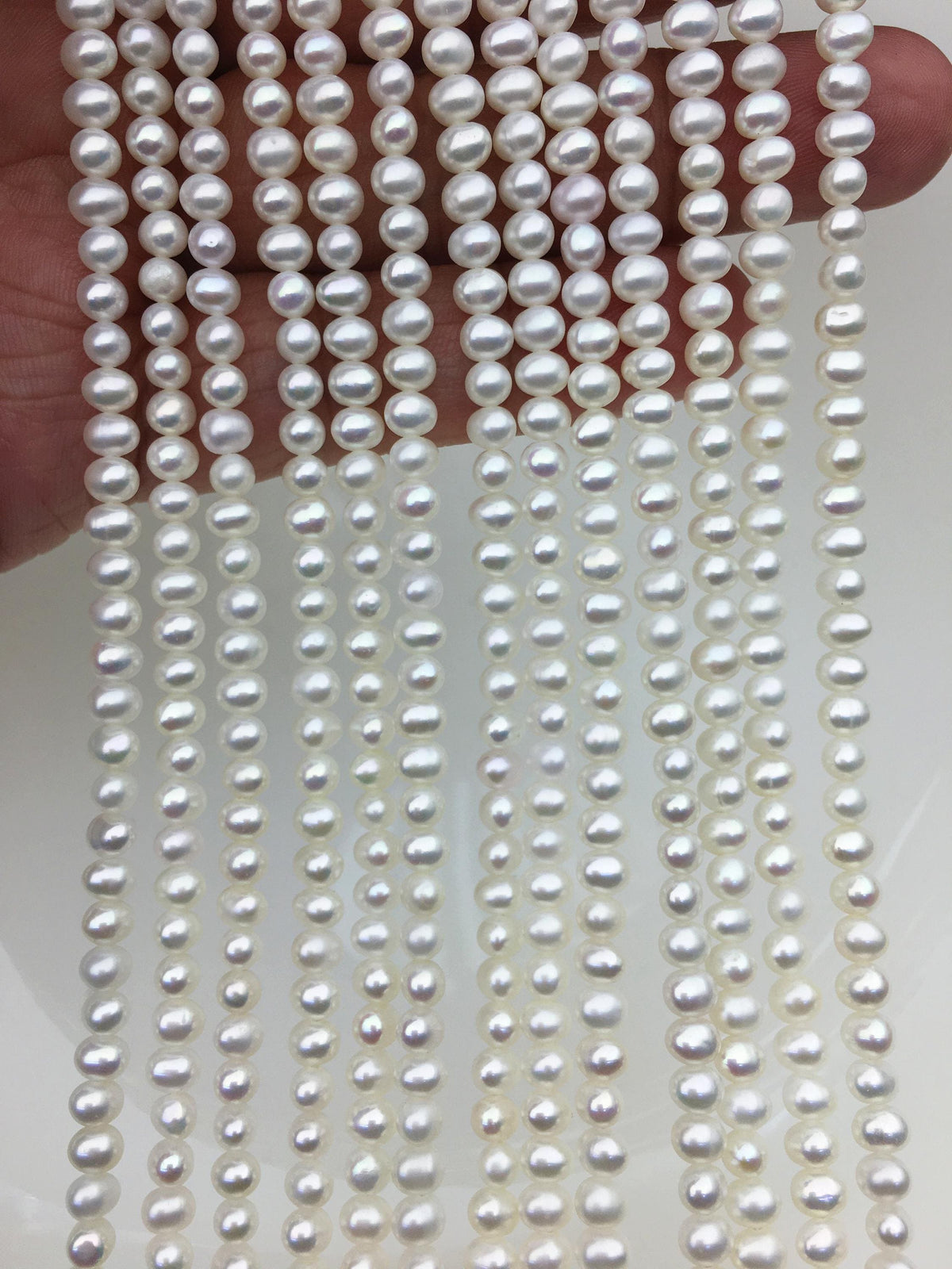 AAA 4-4.5mm white potato pearls,seed freshwater pearl,small size pearl,for pearl necklace,for pearl earrings,CR4-3A-1
