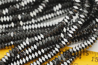 Hematite,2x4mm diamond Beads,AAA, 200 beads,15.5 inches,G50-DM24-001