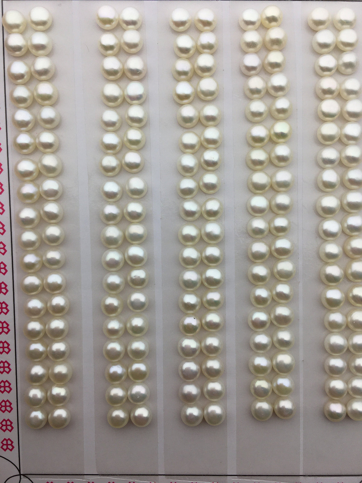 AAA 4.5-5mm Seed White button round pearls pairs,loose pearl beads,pearl earring,pearl stud,pearl earring stud supply,BTN4-4A-1-2