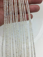 AAA 2.5-2.7mm tiny white button pearls,full strand,Rondelle pearl Beads,white freshwater pearl,loose strands,SM2-3A-1