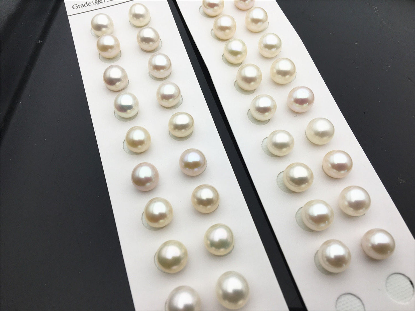 AAA 7.5-8mm/8-8.5mm white round freshwater pearls pair,for pearl earrings,for pearl ring,wedding,love,birthday,rp8-3ay-gj-1