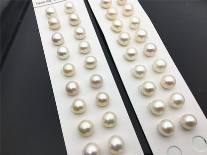 AAA 7.5-8mm/8-8.5mm white round freshwater pearls pair,for pearl earrings,for pearl ring,wedding,love,birthday,rp8-3ay-gj-1