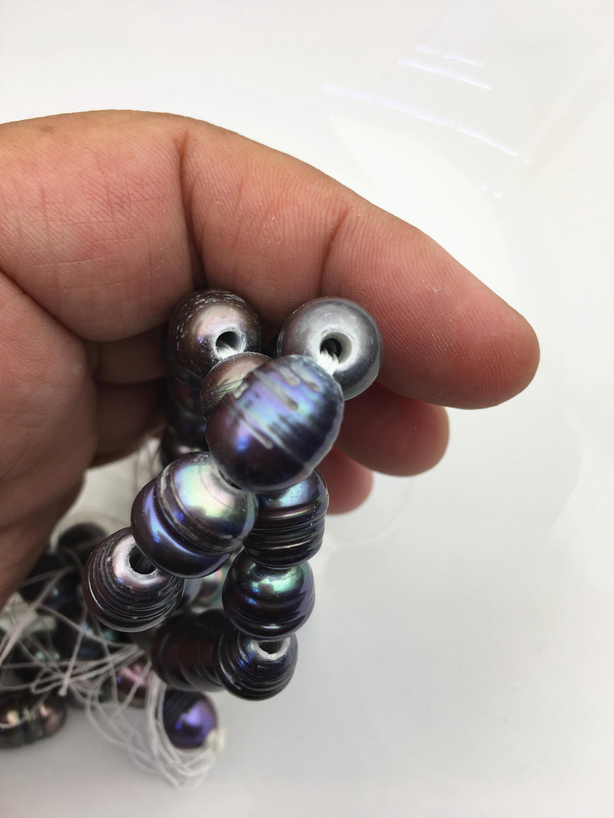 AA+ 10.5-11.2mm tahitian like color big rice pearls,3mm large hole,LR11-T8