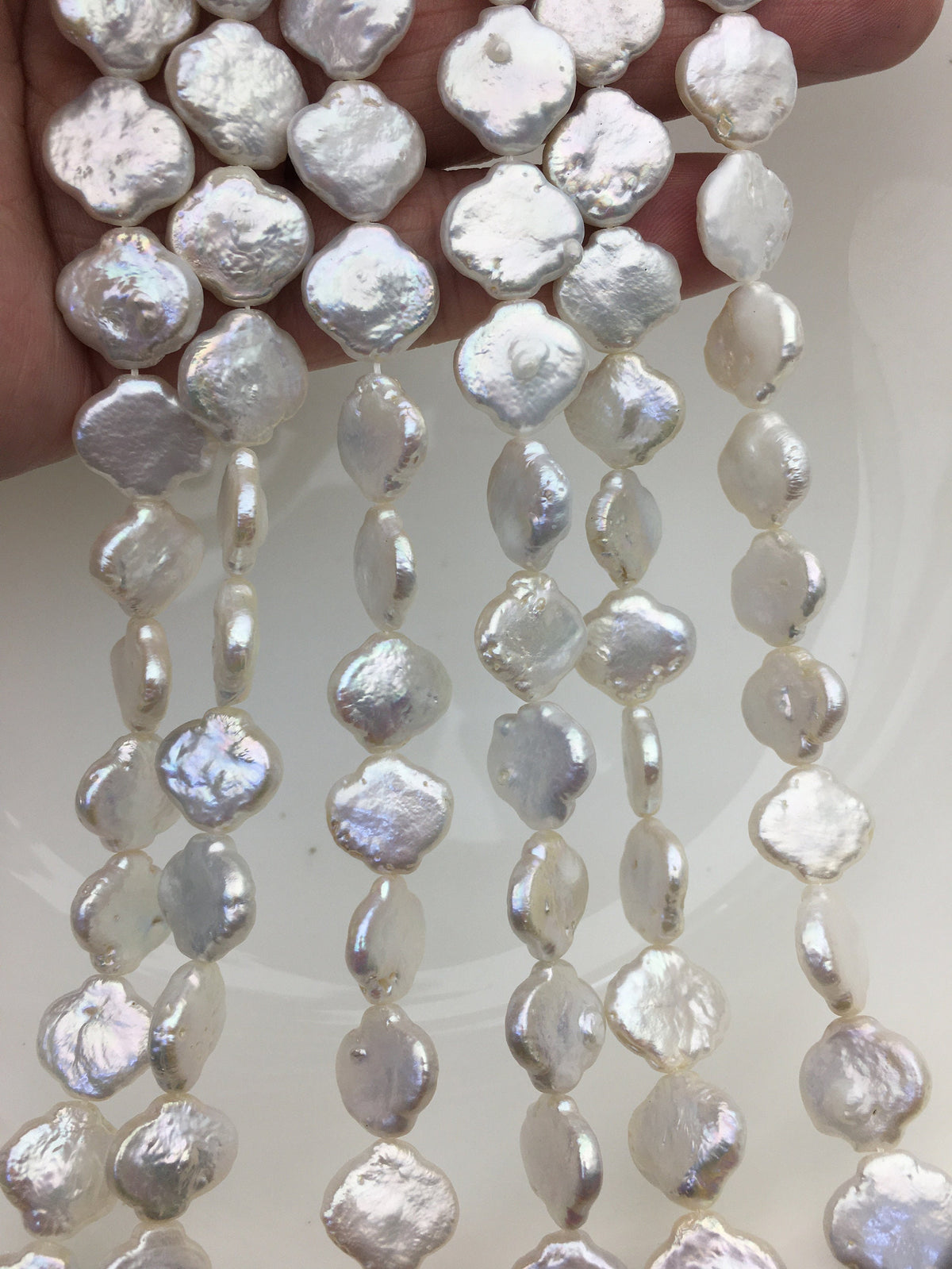 AA+ 14-15mm White baroque Freshwater Pearls , for your design,ZS-T8