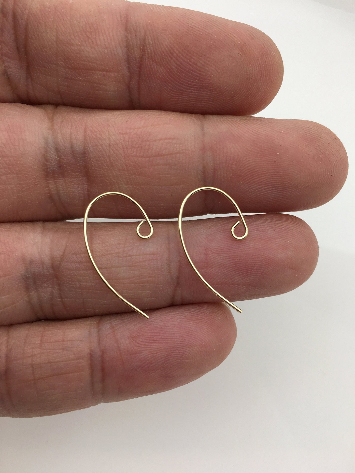 3 pairs 12x20mm 14k goldfilled Simple Dangle Earrings, 0.64mm diameter, DIY earrings jewelry,AGF-ER-009